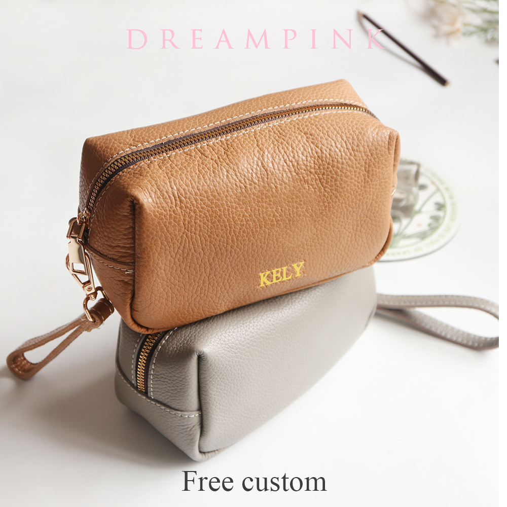 Luxury Ziploc Bags - Luxury Genuine Leather Women Makeup Clutch
