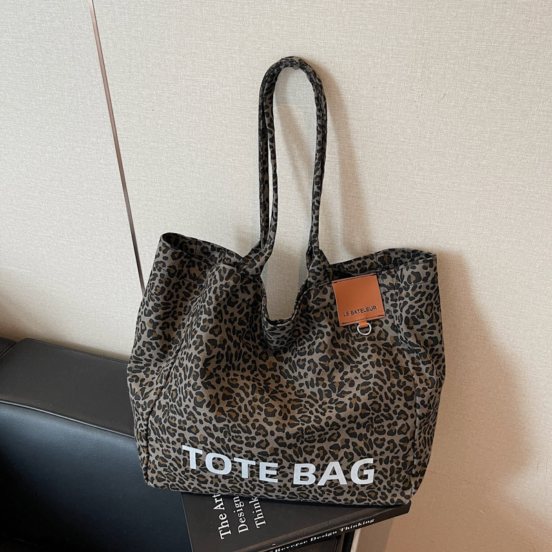 Leopard Print Design Canvas To - Canvas Tote Designer ulasan dan harga