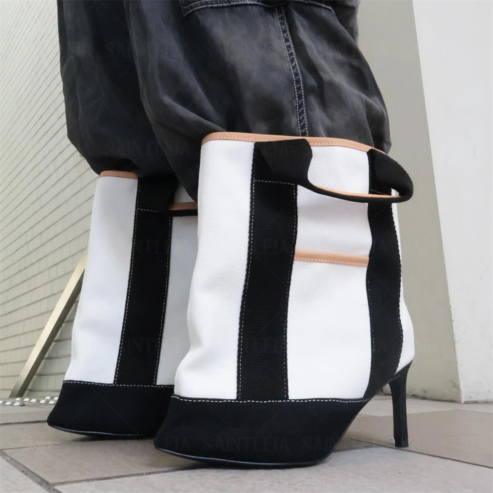 New Women's Color Block Tote B - Canvas Tote Designer ulasan dan harga