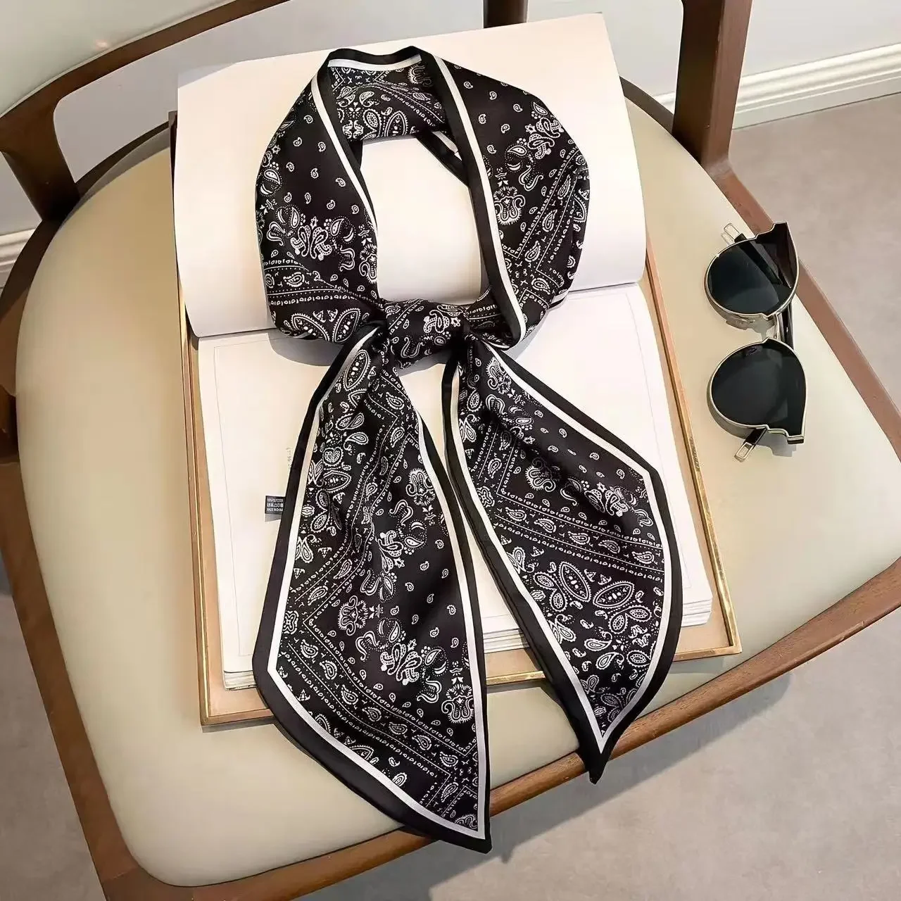 Design Print Skinny Scarf Plai - Luxury Bags For Women Brands ulasan dan harga