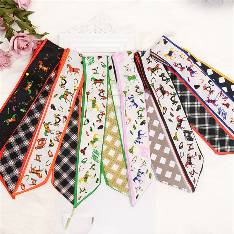 Horse Plaid Skinny Scarf Women - Luxury Bags For Women Brands ulasan dan harga