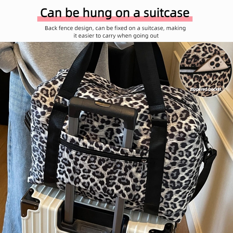 Leopard Printing Travel Duffel - Weekender Bag Duffle ulasan dan harga