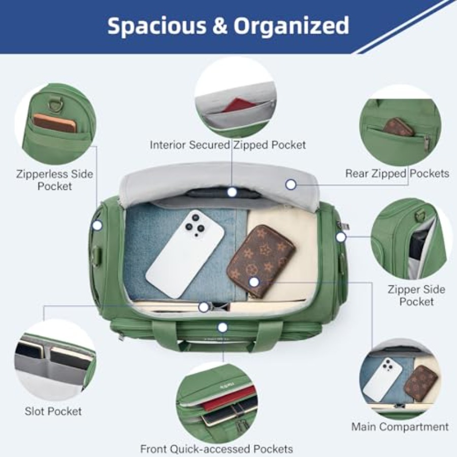 Carry on Duffel Bag Foldable D - Weekender Bag Duffle ulasan dan harga