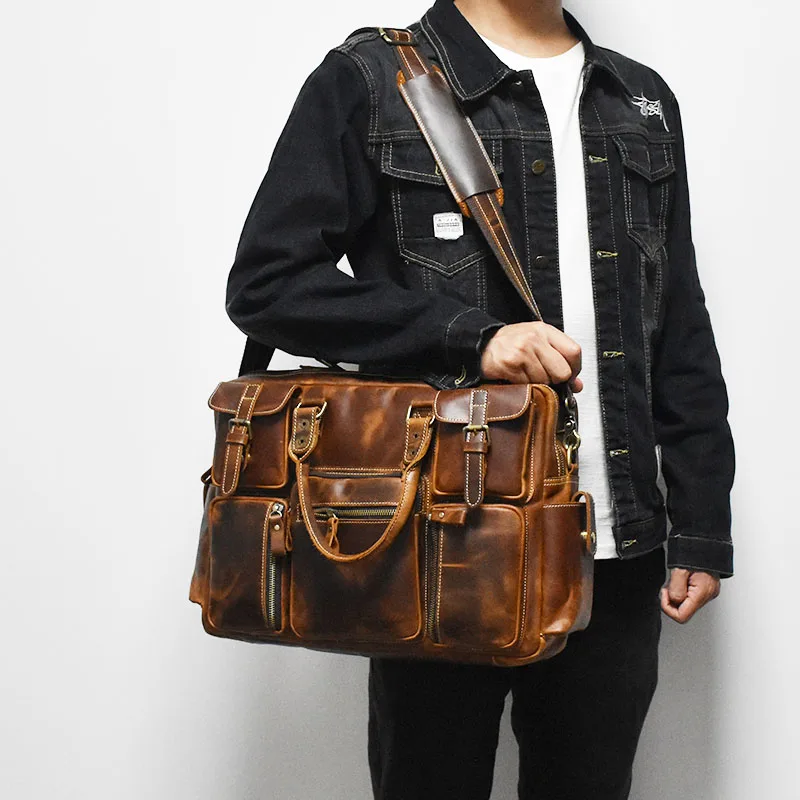 Vintage Men's Black Shoulder B - Luxury Bags For Travel ulasan dan harga
