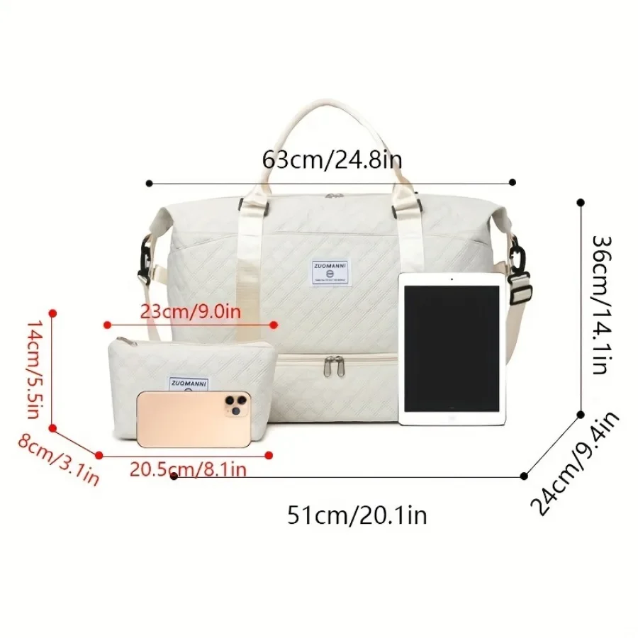 2pcs Set Large Capacity Travel - Weekender Bag Duffle ulasan dan harga