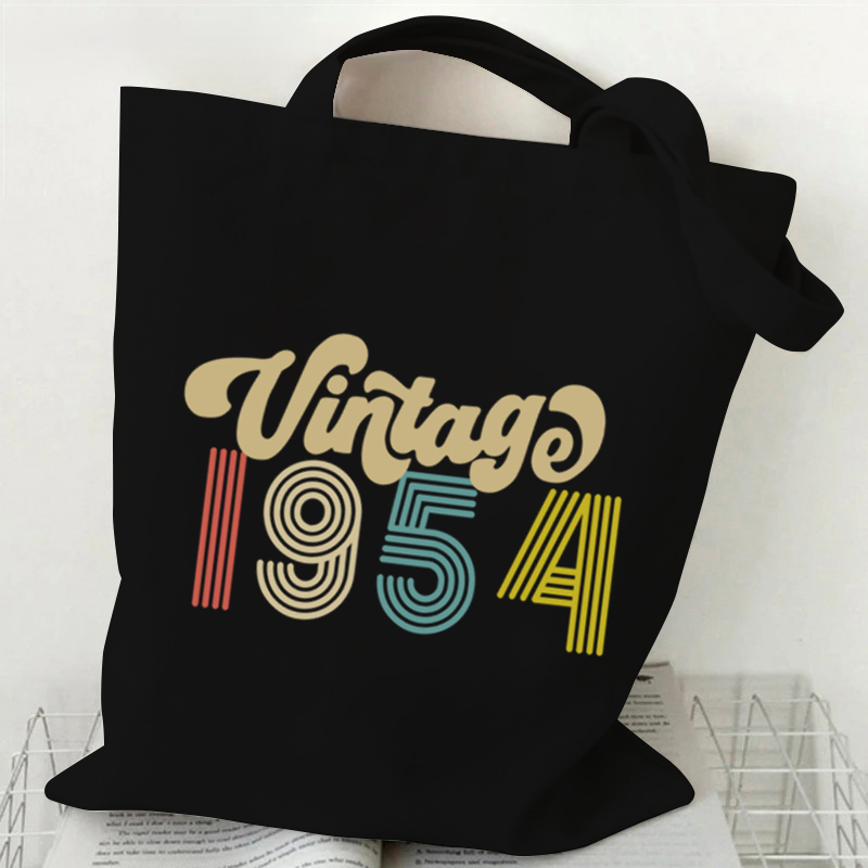 Vintage 1954 Pattern Canvas Sh - Canvas Tote Designer ulasan dan harga